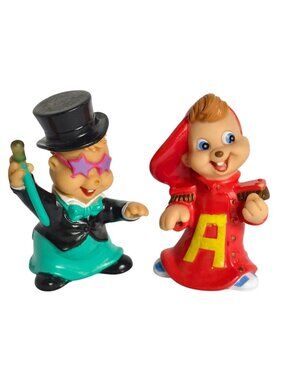 1990 Alvin Simon Chipmunk Figures Bagdasarian Nostalgic Collectibles 2 Pc Rubber